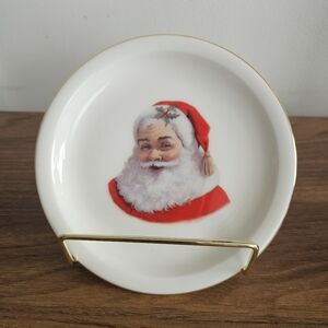 Santa face bust mini decorative plate Christmas Decor Royal Vale